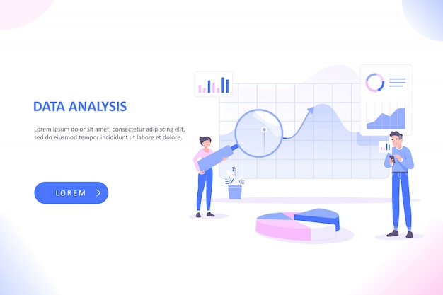 Mensen die grote grafieken en diagrammen analyseren, data-analyse