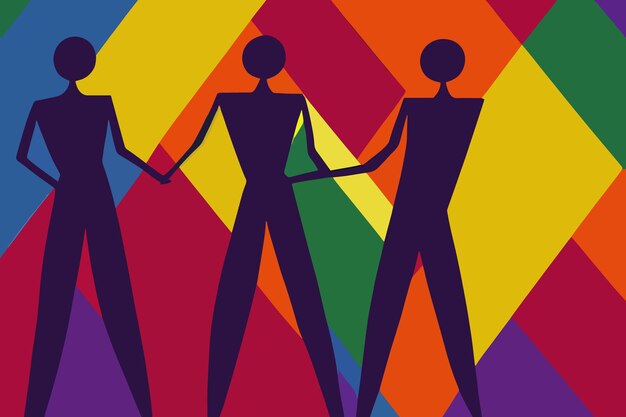 Mensen die lgbt-gemeenschapsillustratie tolereren lgbtq-trots