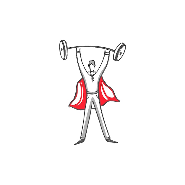 Vector mensen illustratie concept super man fitness gym