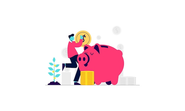 Mensen investeren concept illustratie