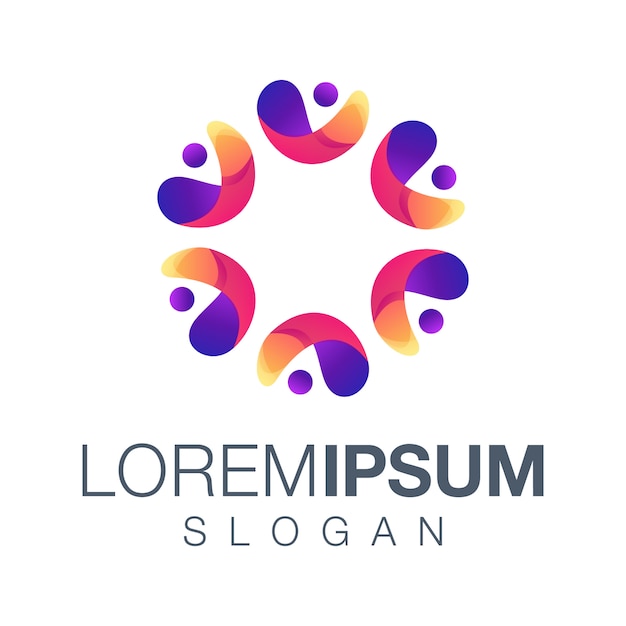 mensen logo kleur ontwerp