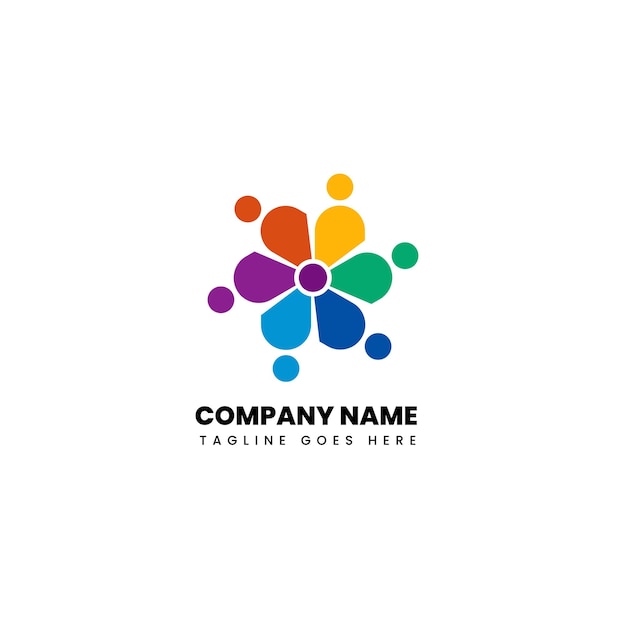mensen logo vector ontwerpsjabloon