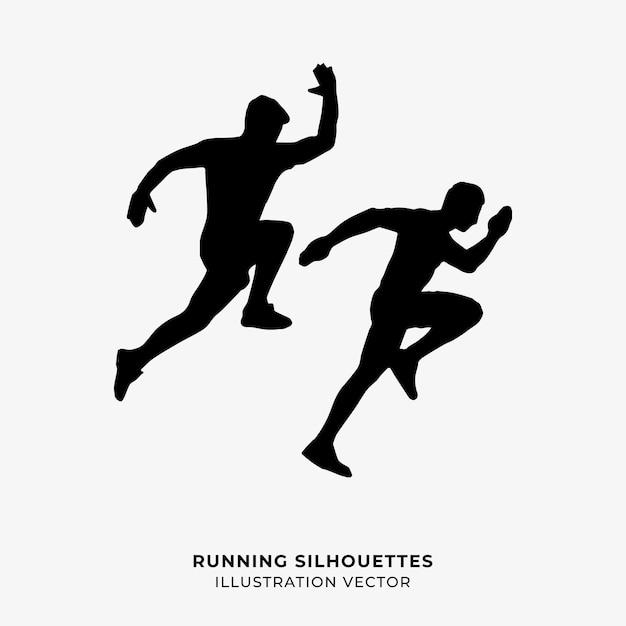 mensen lopen silhouet vectorillustratie