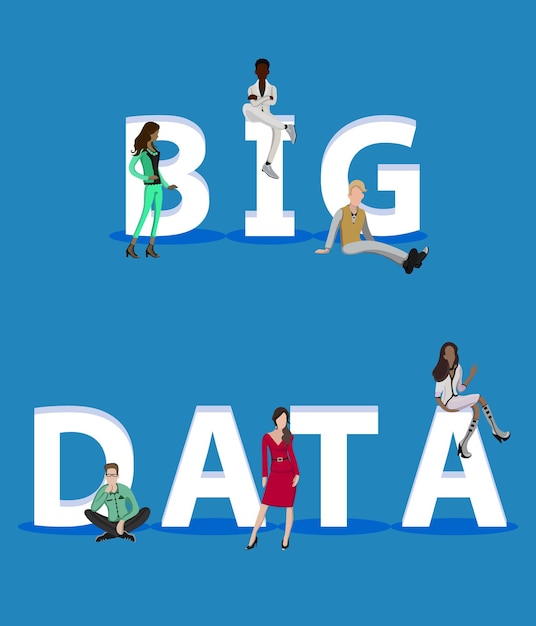 Mensen op Big Data voor Web Mobile App-presentaties