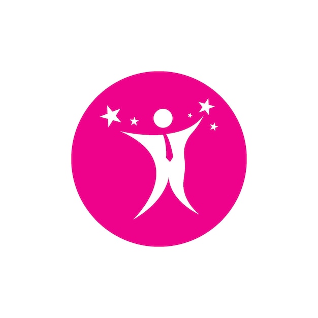 Mensen ster logo en symbool gezondheid leven