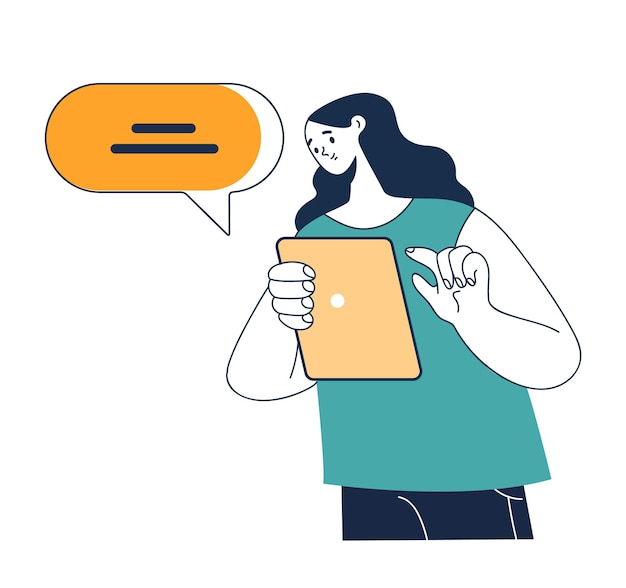 Mensen tekens sms bericht geïsoleerd concept Vector grafisch ontwerp illustratie