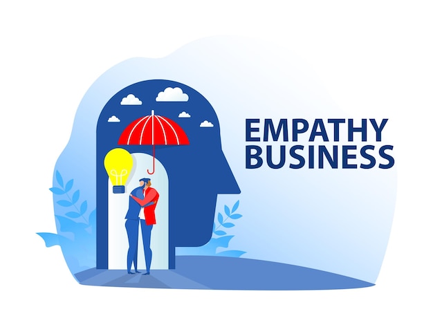 Mensen uit het bedrijfsleven helpen werknemers van pit empathie concept. Vectorillustratie
