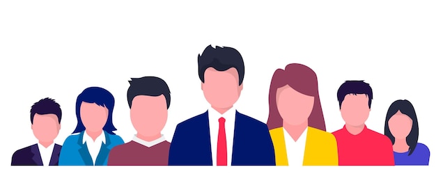 Mensen uit het bedrijfsleven met tekstballonnen praten. Communicatieconcept, met betrekking tot feedback, beoordelingen en discussie. Mensen met gedachten, chatten.