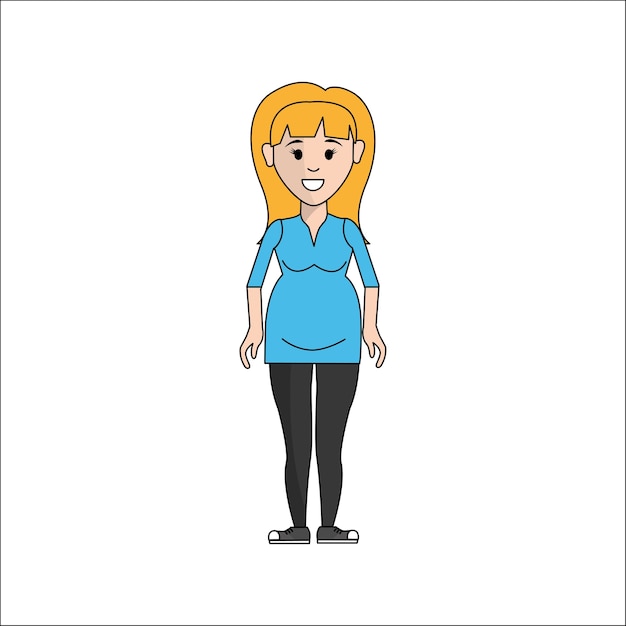 Mensen, vrouw zwanger avatar pictogram