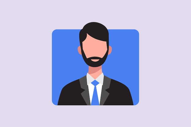 Mensenavatars met de gezichten van jongeren concept Gekleurde platte vectorillustratie geïsoleerd