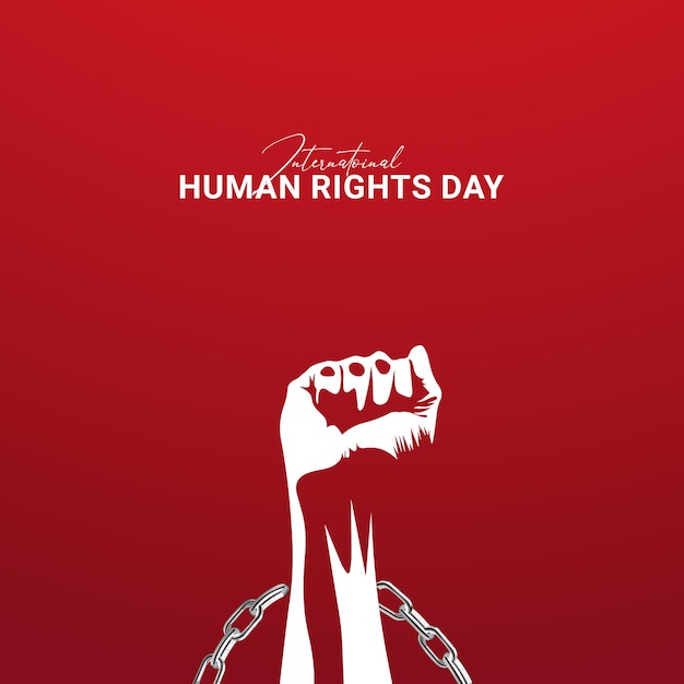 Mensenrechtendag creatief ontwerp banner poster vector kunst