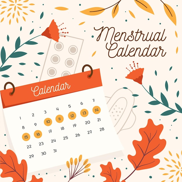 Menstrual calendar concept