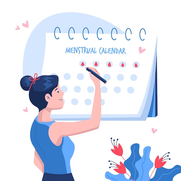 Menstrual calendar concept