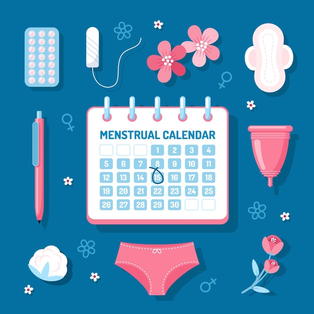 Menstrual calendar concept