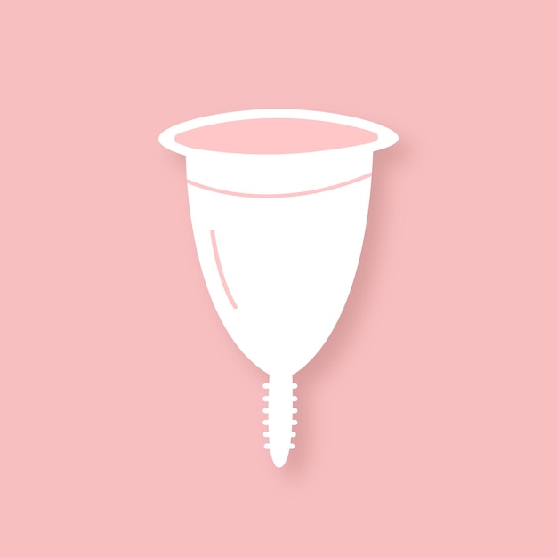 A menstrual cup Menstrual hygiene device Sanitary woman cup Personal hygiene product on pink