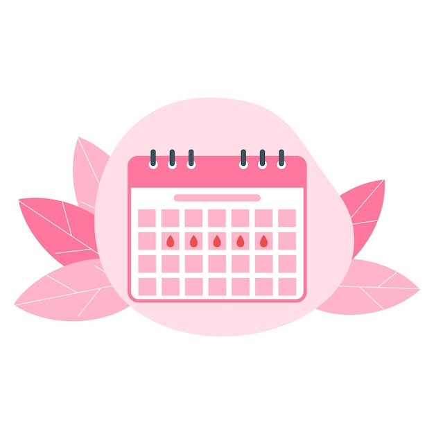 Menstruatiekalender Vectorillustratie Gezondheid van vrouwen