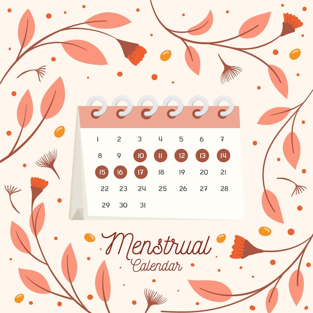 Vector menstruele kalender concept