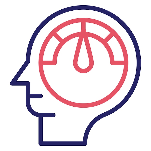 Икона векторного контроля психики иллюстрация иконки психического здоровья