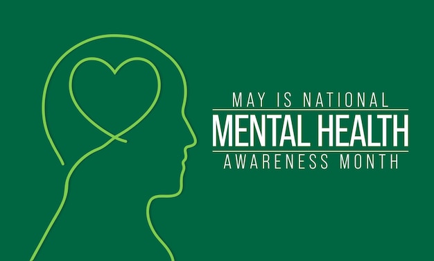 Вектор Месяц осведомленности о психическом здоровье отмечается каждый год в мае