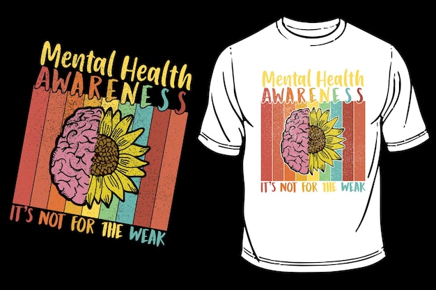 정신 건강 인식 티셔츠