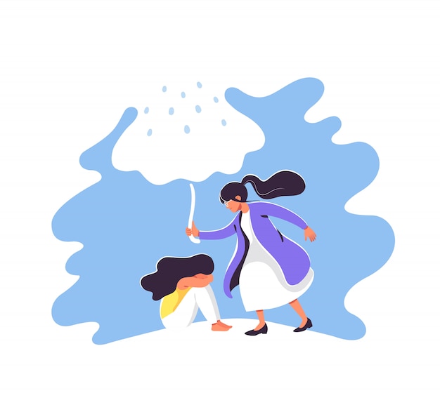 Mental health concept vector illustration