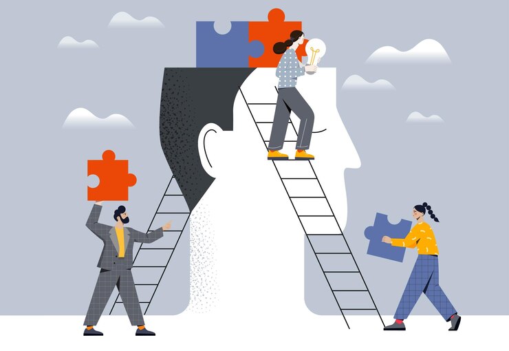 Vector mental health concept