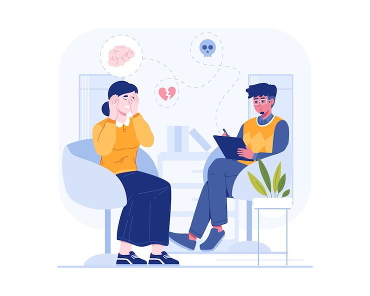 Vector mental health day illustration