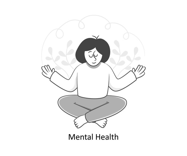 Mental Health Flat Style Design Vector illustration Stock illustration