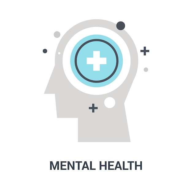 Mental health icon concept