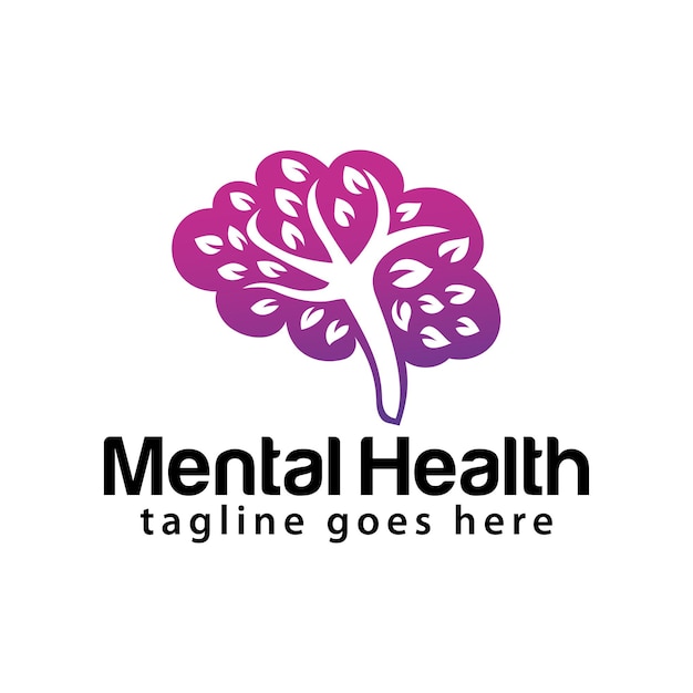 Mental health logo design template