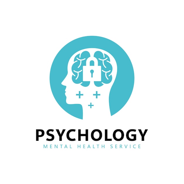 Vector mental health mind therapy psychology logo design