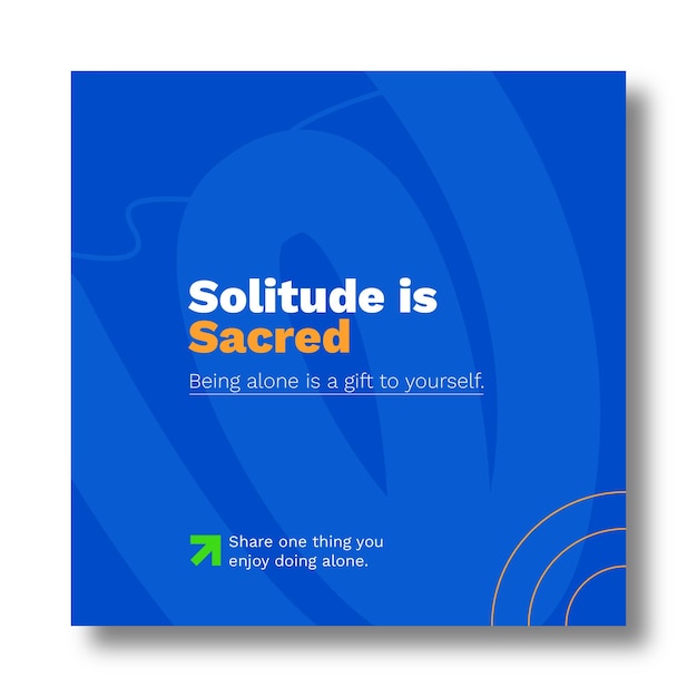 Mental health social media post minimalist modern style