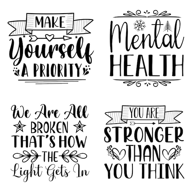 Vector mental health svg design