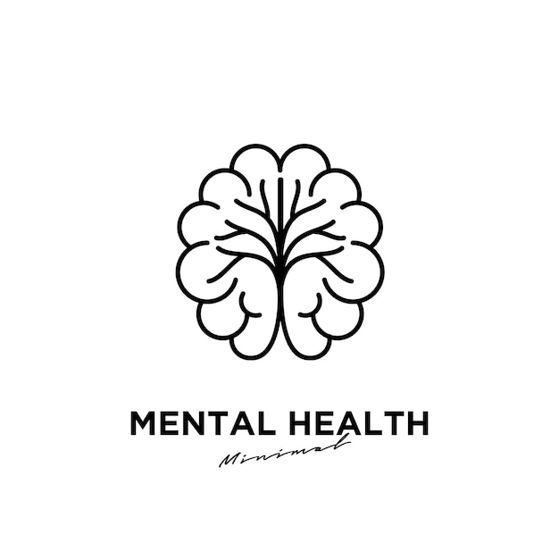 Mental health vector logo icon design