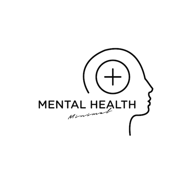 Mental health vector logo icon design