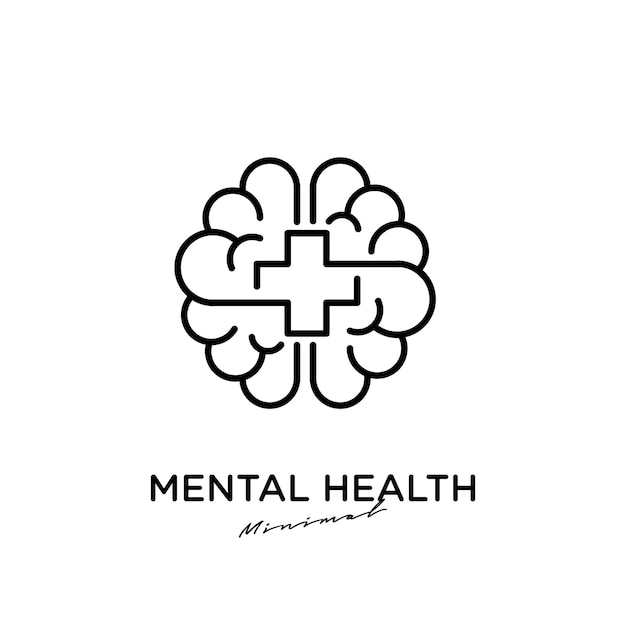 Mental health vector logo icon design