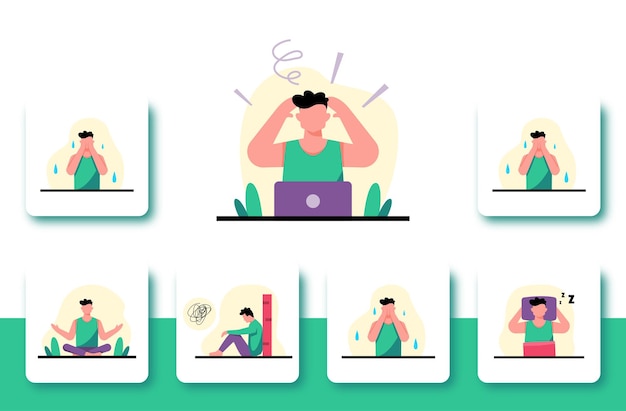 mental and physical wellness illustration