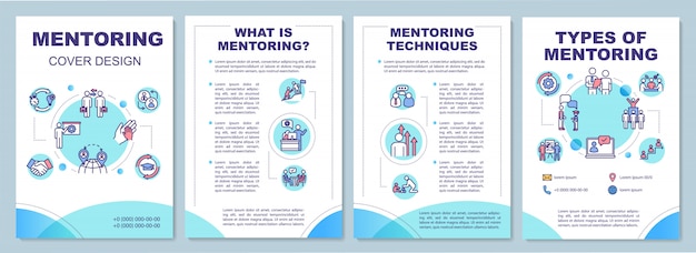 Vector mentoring brochure template