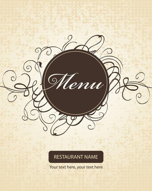 menu cover design vector materiaal