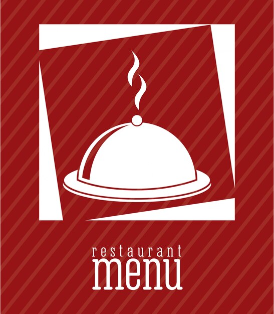 Menu design over lineal background vector illustration