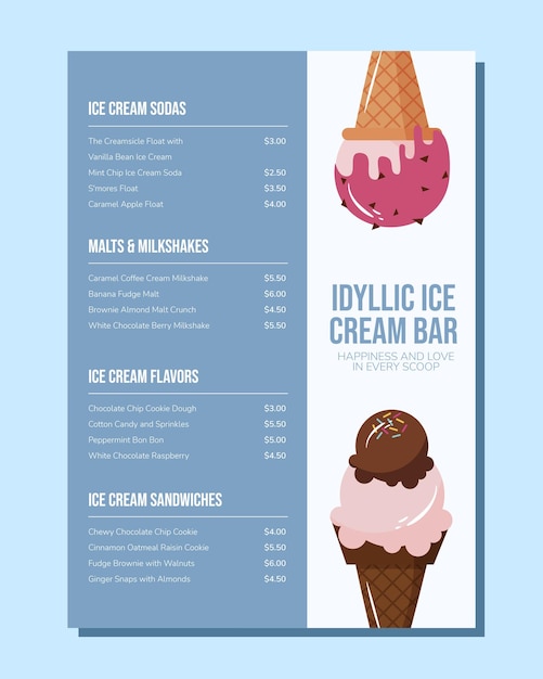 MENU DESIGN Ready to Print