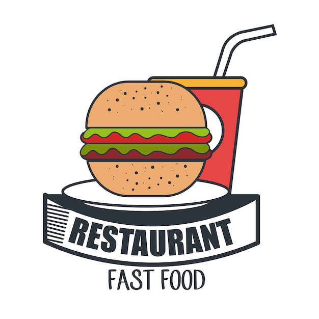 Vector menu restaurant cover icon