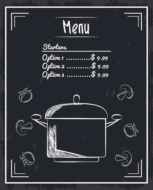 Menu restaurant items