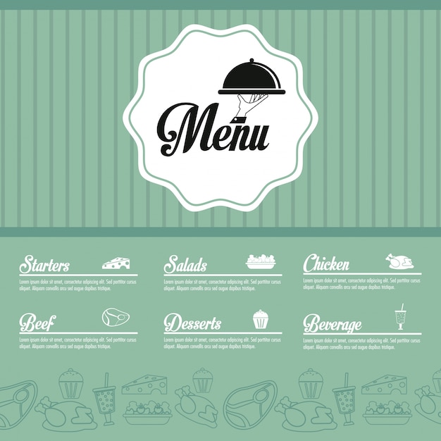 Menu restaurant keuken pictogram