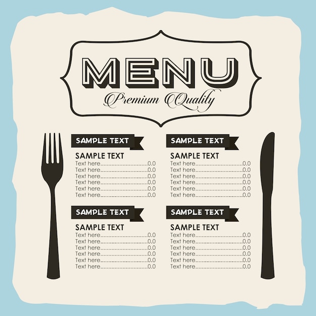 Vector menu restaurant