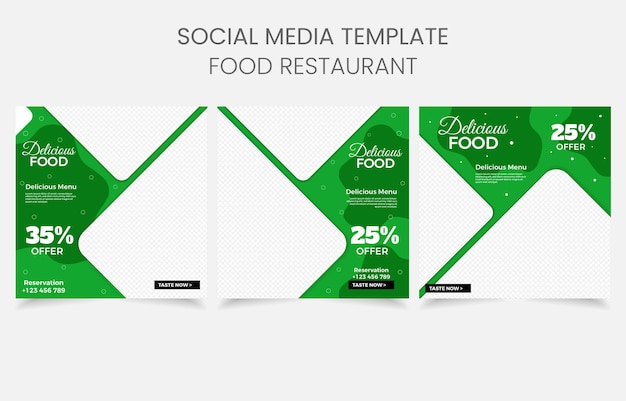 Menu social media post for cafe and restaurant