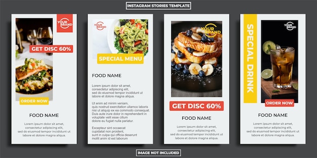 menu stories template