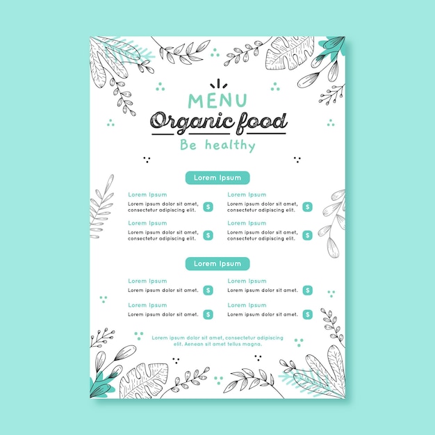 Menu template concept