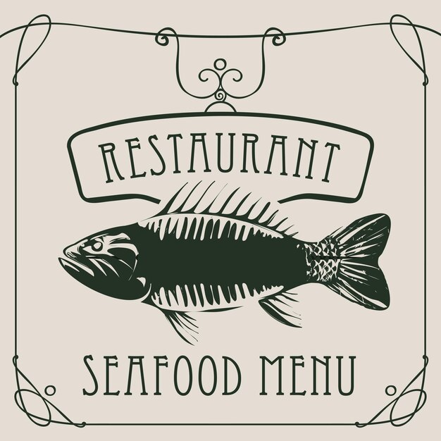 menu voor een zeevruchtenrestaurant