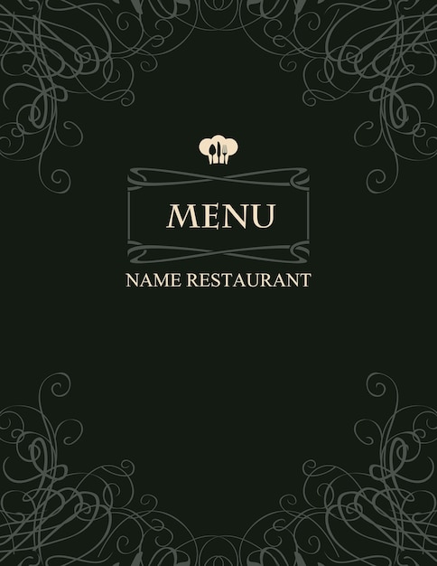 Menu with flourishes